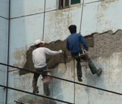 舊小區外墻修補工作